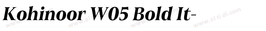 Kohinoor W05 Bold It字体转换